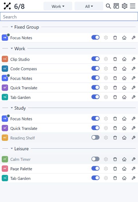 Popup in list view